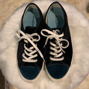 Anthropologie velvet sneakers
